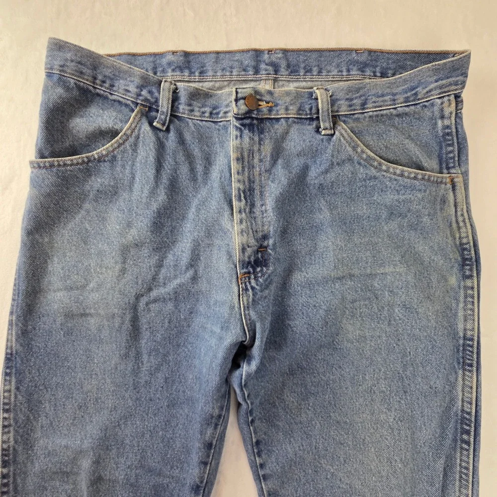 Rustler Mens Regular Fit Straight Leg‎ Blue Denim Jeans 38x29 1087619SW